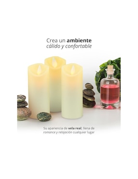 Paquete de 6 velas LED largas de flama realista Redlemon