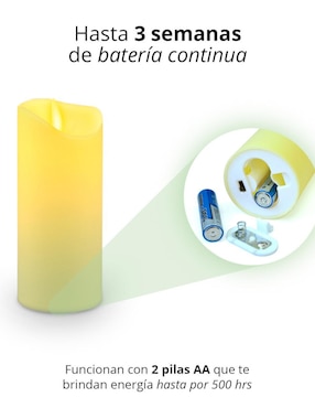 Paquete de 6 velas LED largas de flama realista Redlemon