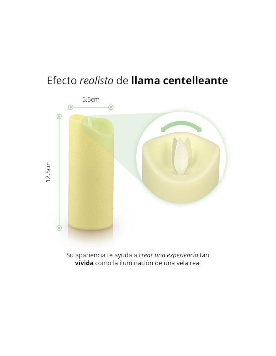 Paquete de 6 velas LED largas de flama realista Redlemon 3